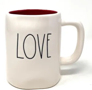 Rae Dunn By Magenta"Love" Red Inside Coffee Mug