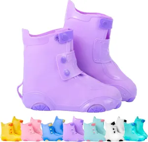 Rain Shoe Covers Kids Waterproof Shoe Cover for Boys Girls Reusable Galoshes Overshoes