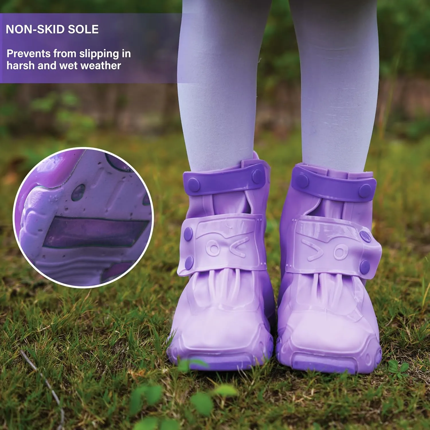Rain Shoe Covers Kids Waterproof Shoe Cover for Boys Girls Reusable Galoshes Overshoes