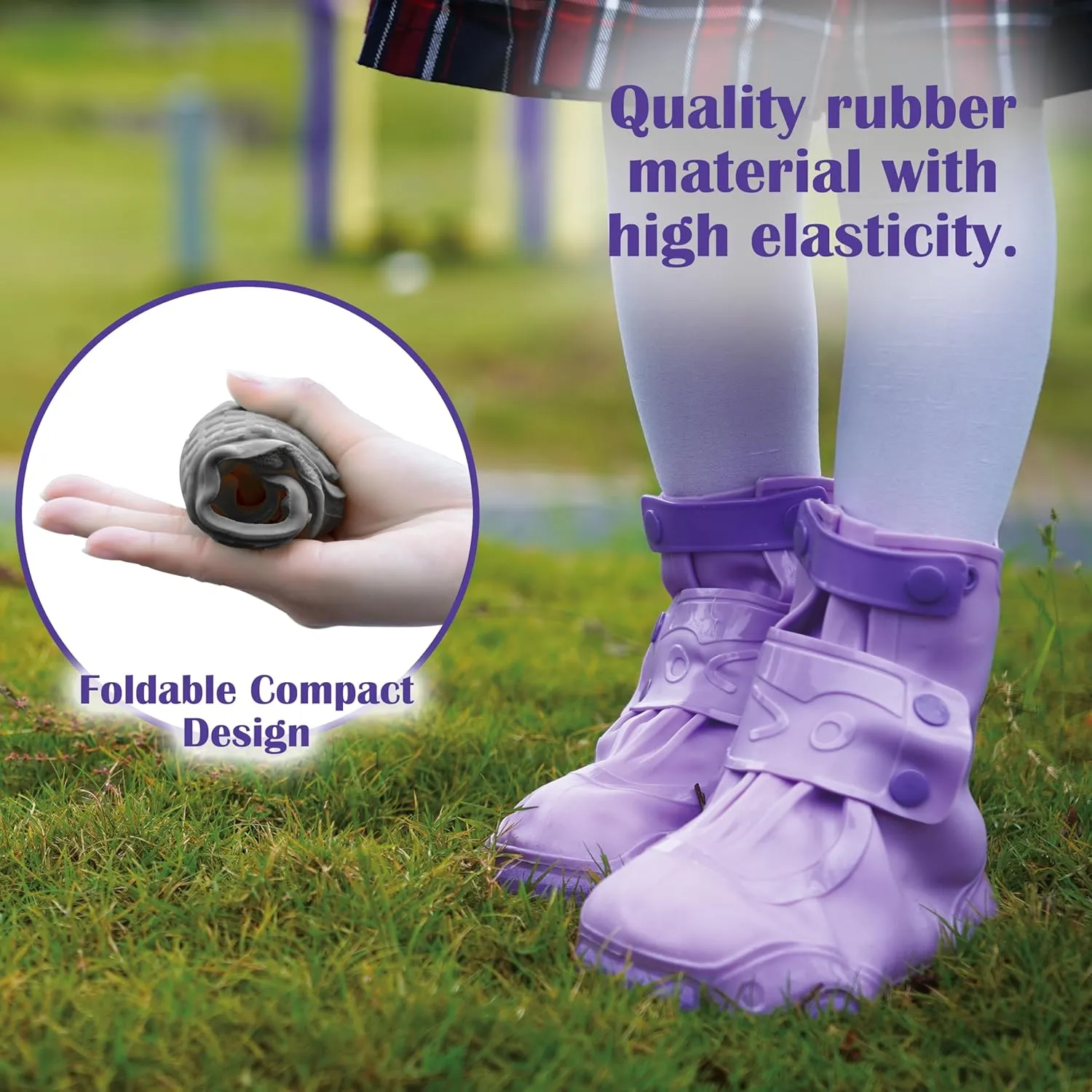 Rain Shoe Covers Kids Waterproof Shoe Cover for Boys Girls Reusable Galoshes Overshoes