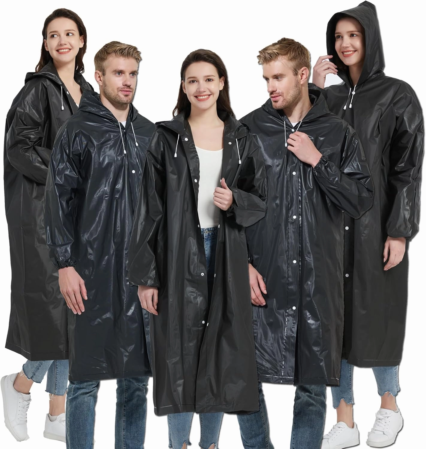 Rain Ponchos for Adults(2-5pcs),Lightweight Rain Coat,Raincoat for Women Men Raincoat