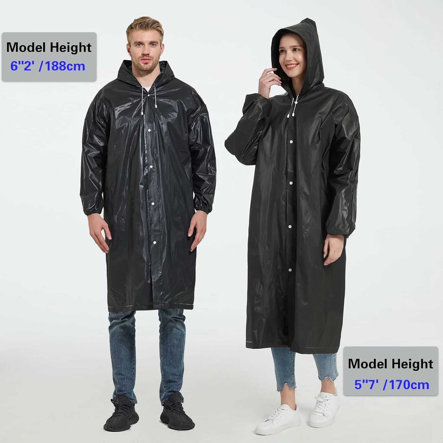 Rain Ponchos for Adults(2-5pcs),Lightweight Rain Coat,Raincoat for Women Men Raincoat