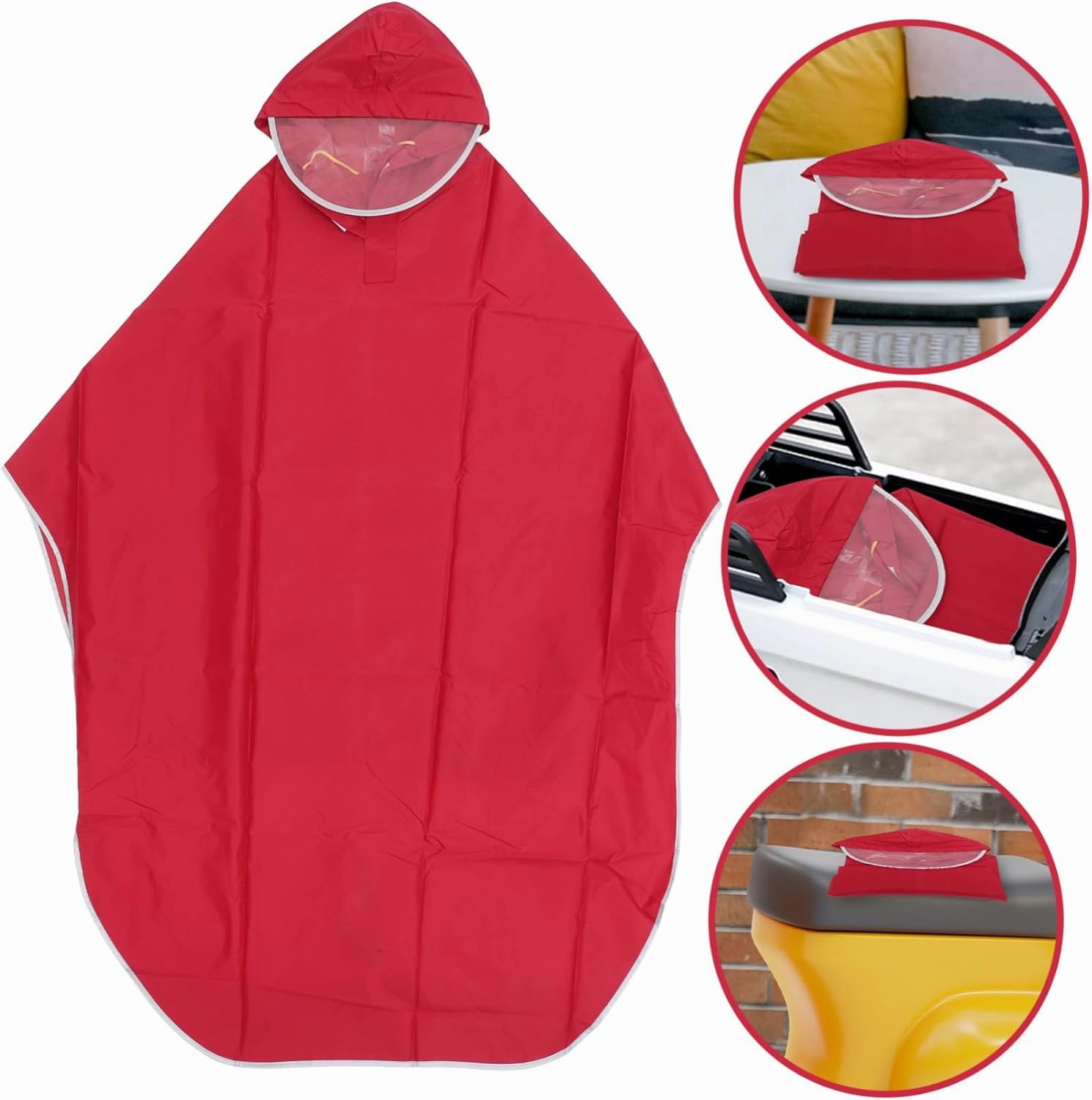 Raincoat for Men and Women Cycling Bike Raincoat Rain Cape Windproof Rain Coat Scooter Cover(Dark Blue)