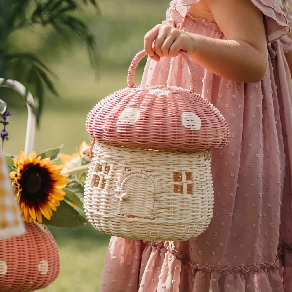 RATTAN MUSHROOM BASKET MUSK