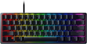 Razer Huntsman Mini 60% Gaming Keyboard: Fast Keyboard Switches - Clicky Optical Switches - Chroma RGB Lighting - PBT Keycaps - Onboard Memory Snap Tap - Black