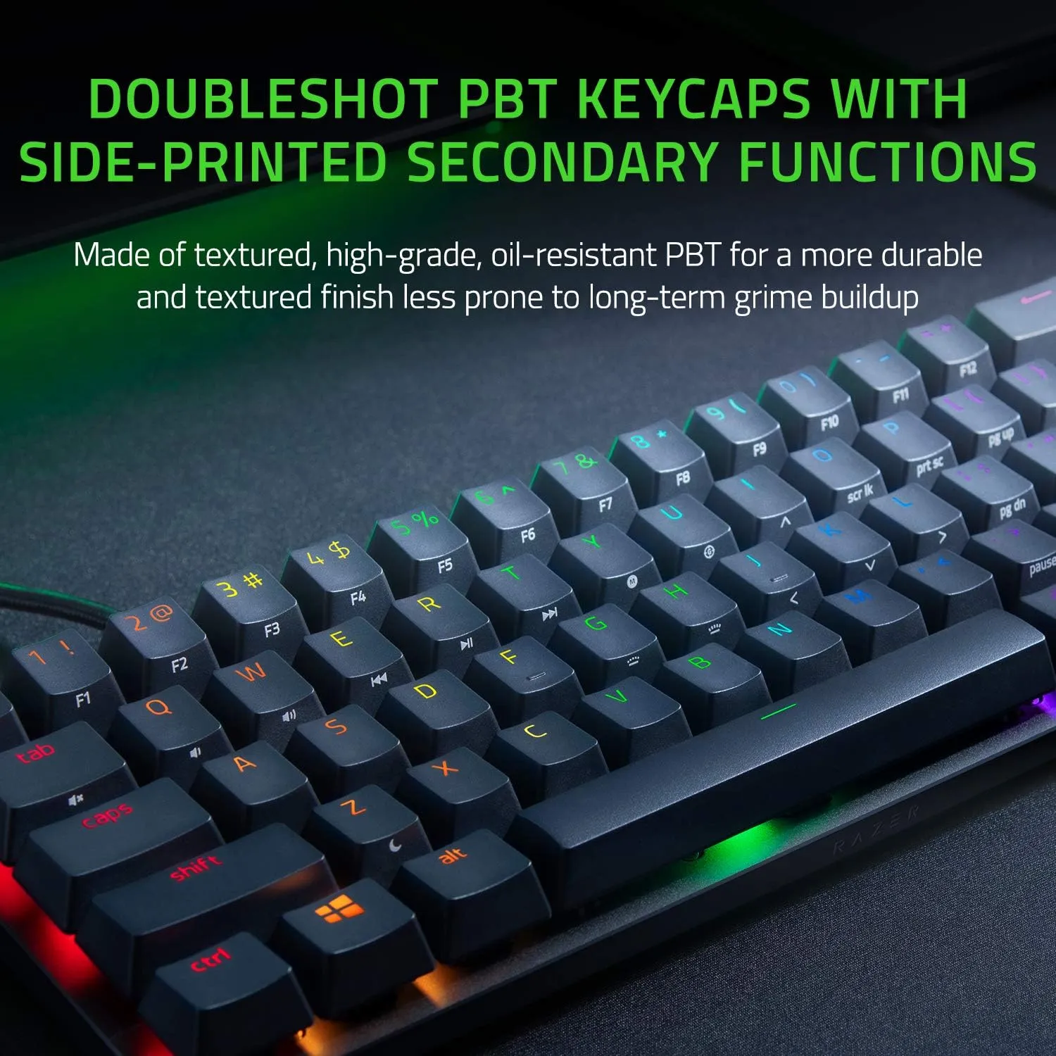 Razer Huntsman Mini 60% Gaming Keyboard: Fast Keyboard Switches - Clicky Optical Switches - Chroma RGB Lighting - PBT Keycaps - Onboard Memory Snap Tap - Black