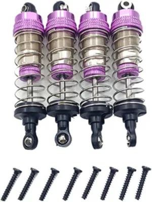RC Car Part, for JJRC Q130 1/12 RC Car Shock Absorbers Kit Replacement for JJRC Q130 1/12 RC Car Accessories Part (Color : 4 pcs Purple)
