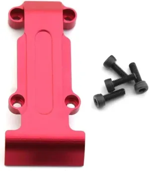 RC Car Upgrade Parts for Traxxas for Slash for E-Revo for Summit 1/16 RC Car Metal Front and Rear Skidplate 7037 Upgrade Parts Modified Accessories(Red,1pcs Rear)