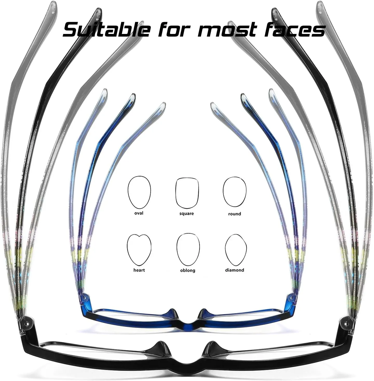 Reading Glasses for Women Blue Light Blocking Computer Readers, Flexible Eyeglasses Anti Eyestrain/Glare/UV