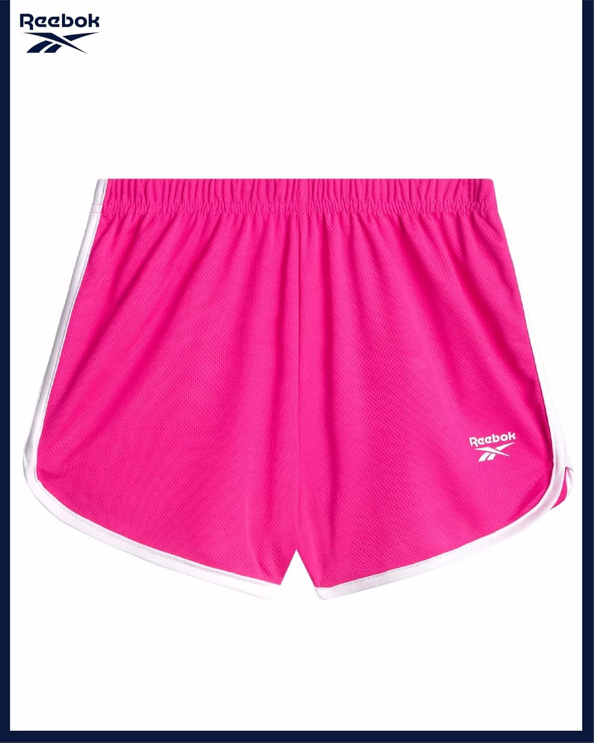 Reebok Girls Athletic Shorts - 3 Pack Active Performance Lightweight Mesh Dolphin Girls Shorts for Running Soccer Gym (7-12)