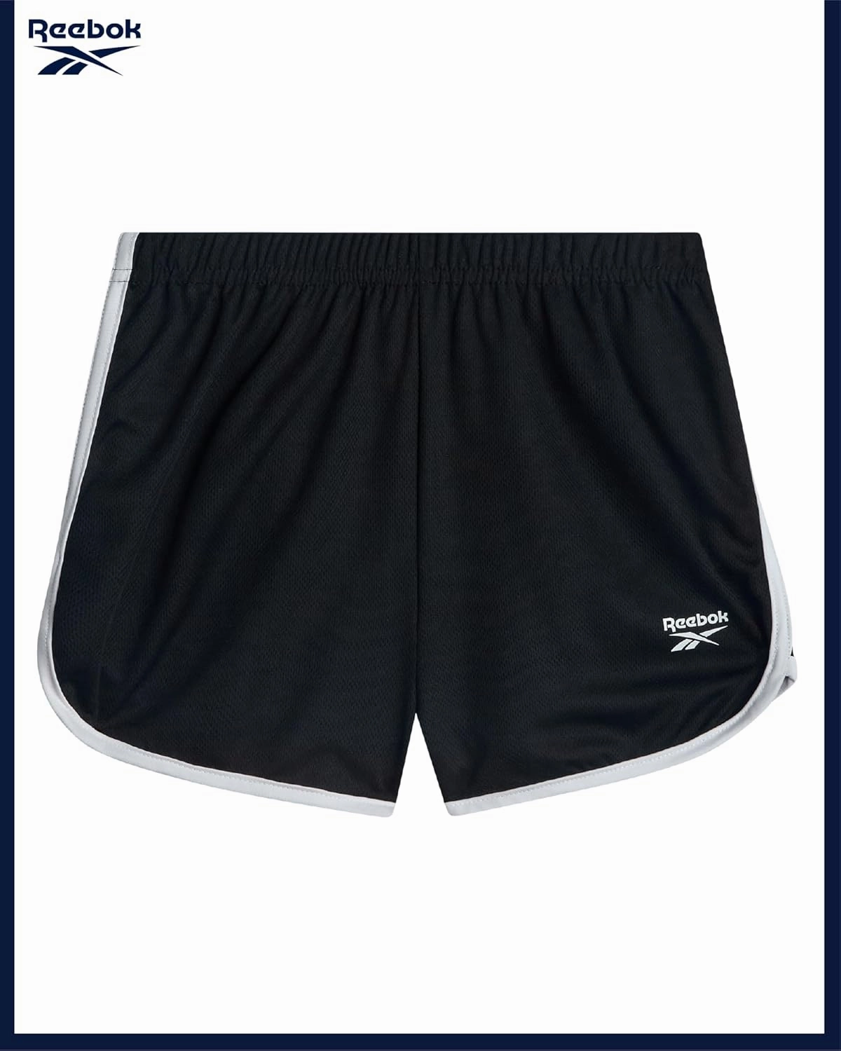 Reebok Girls Athletic Shorts - 3 Pack Active Performance Lightweight Mesh Dolphin Girls Shorts for Running Soccer Gym (7-12)