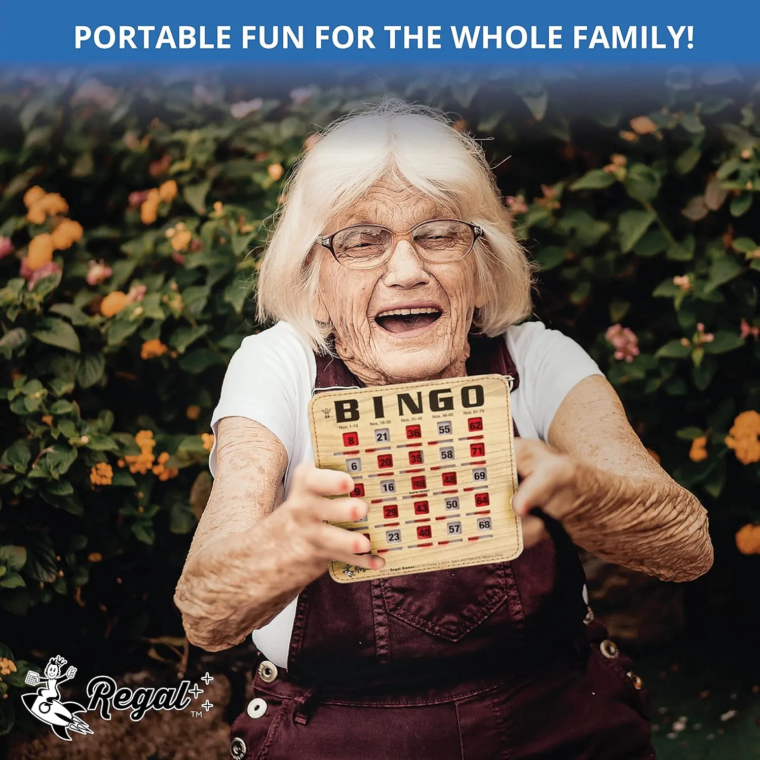 Regal Bingo Bulk Bingo Cards with Sliding Windows - Reusable Bingo Game Cards for Adults Large Group - 25 Pack, Woodgrain