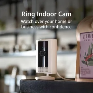 Ring Indoor Cam (newest model) — Home or business security in 1080p HD video, White