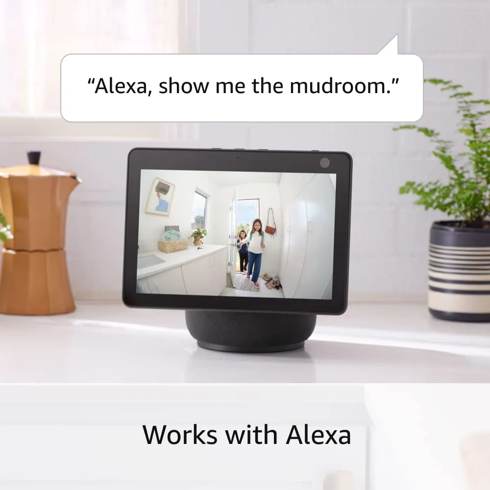 Ring Indoor Cam (newest model) — Home or business security in 1080p HD video, White