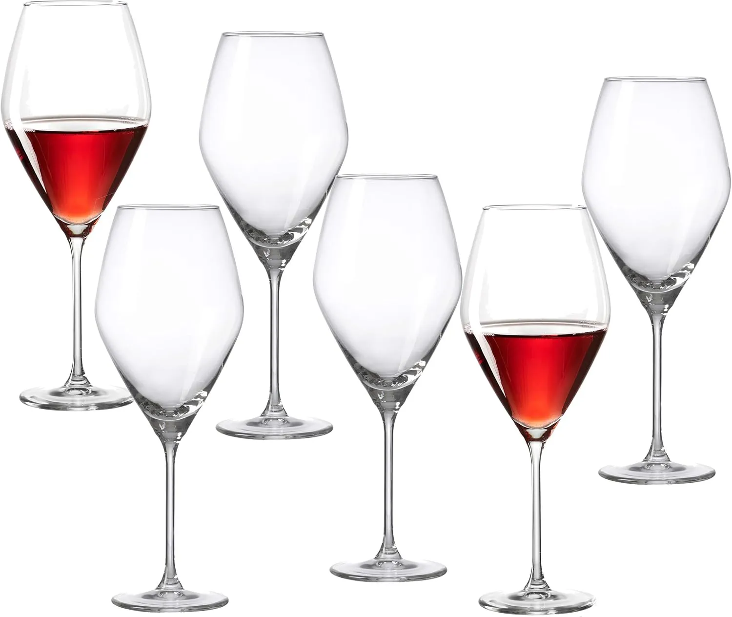 Ritzenhoff & Breker Rotweingläser-Set Salsa Set of 6 470ml Each, Glass