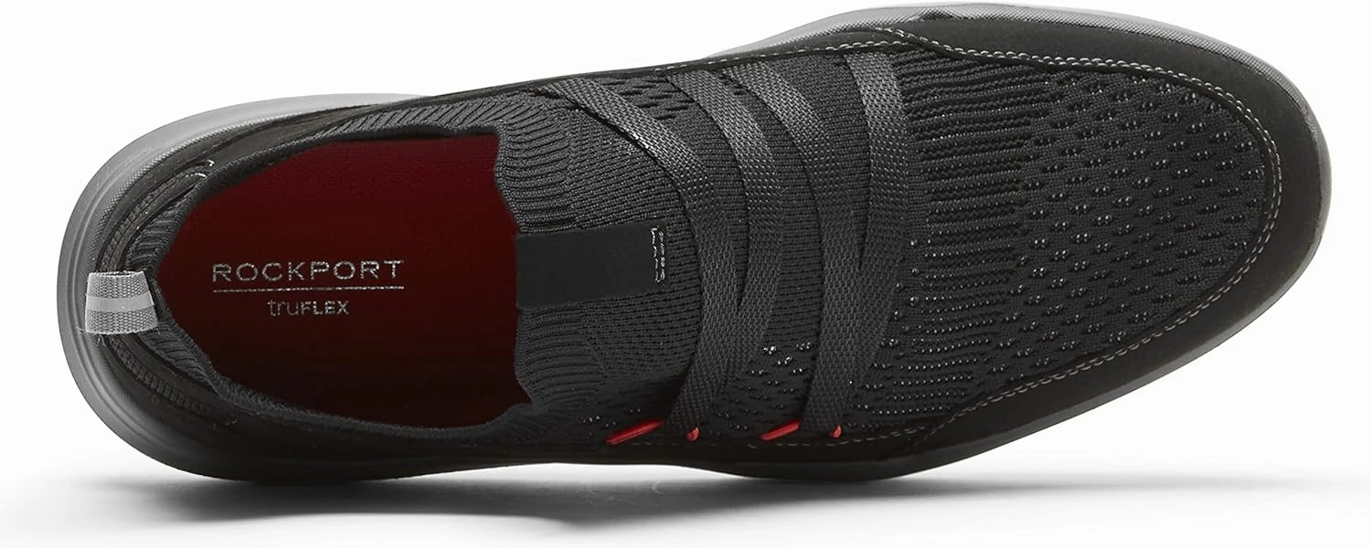 Rockport Men's Truflex M Evolution Mudguard Pull Up Walking Shoe, Black, 7
