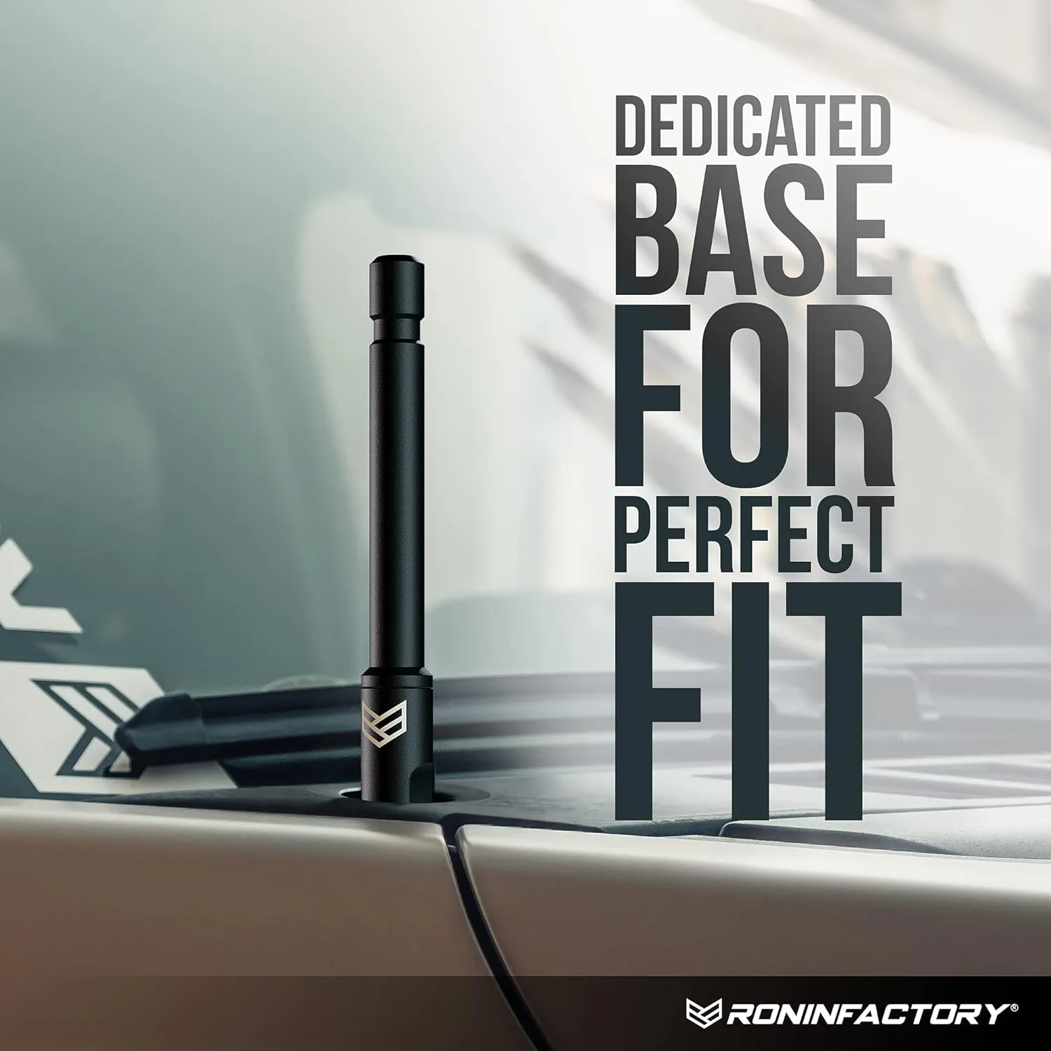 RONIN FACTORY Truck Antenna for Chevy Silverado & GMC Sierra Accessories (2014 ) Anti Theft - Carwash Safe Short Replacement Antenna (5 Inch Flexible)