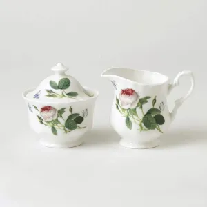 Roy Kirkham Palace Garden Sugar Bowl with Lid & Creamer Set