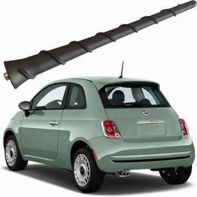 Rubber Antenna for Fiat 500 (2015-2019), 500L (2014-2020) - Car Wash Proof, 8 Inch Internal Copper Coil Mast Replacement