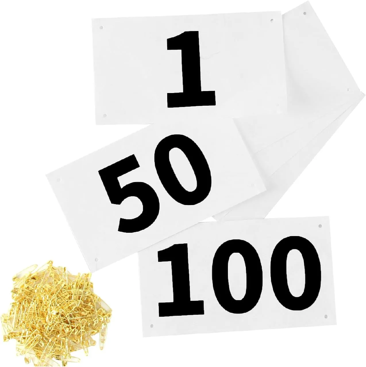 Running Race Bibs with Safety Pins 4"x7"Tearproof,Waterproof Running Bib for Marathon Runners Events Sports Games
