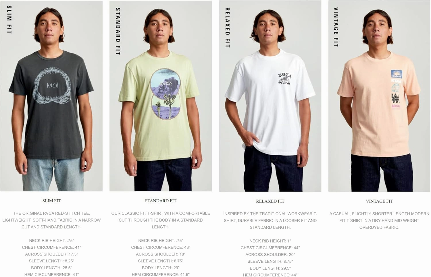 RVCA Mens Lightweight Regular Fit Knit Short Sleeve Tee