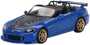 S2000 AP2 Mugen Convertible Monte Carlo Blue Pearl Metallic w/Carbon Hood Ltd Ed to 1200 pcs 1/64 Diecast Model Car by True Scale Miniatures MGT00493