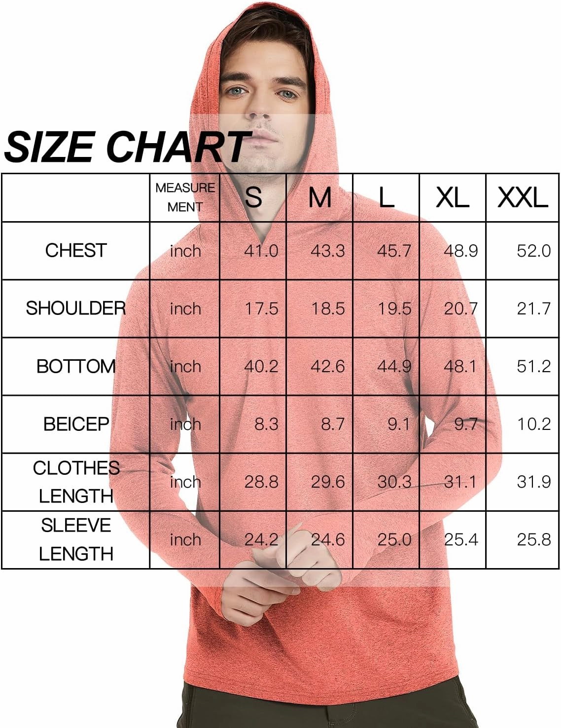 Safort Men's UPF 50  Sun Protection Hoodie Shirt Long Sleeve Rash Guard SPF Fishing Outdoor UV Hiking Lightweight Shirts