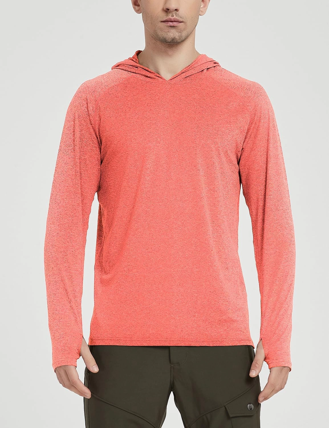 Safort Men's UPF 50  Sun Protection Hoodie Shirt Long Sleeve Rash Guard SPF Fishing Outdoor UV Hiking Lightweight Shirts