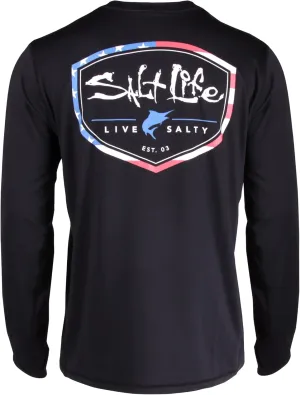 Salt Life Men's Stand Up Long Sleeve Lightweight Nanotex Performance Shirt