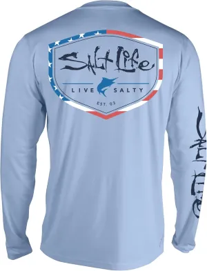 Salt Life Men's Stand Up Long Sleeve Lightweight Nanotex Performance Shirt