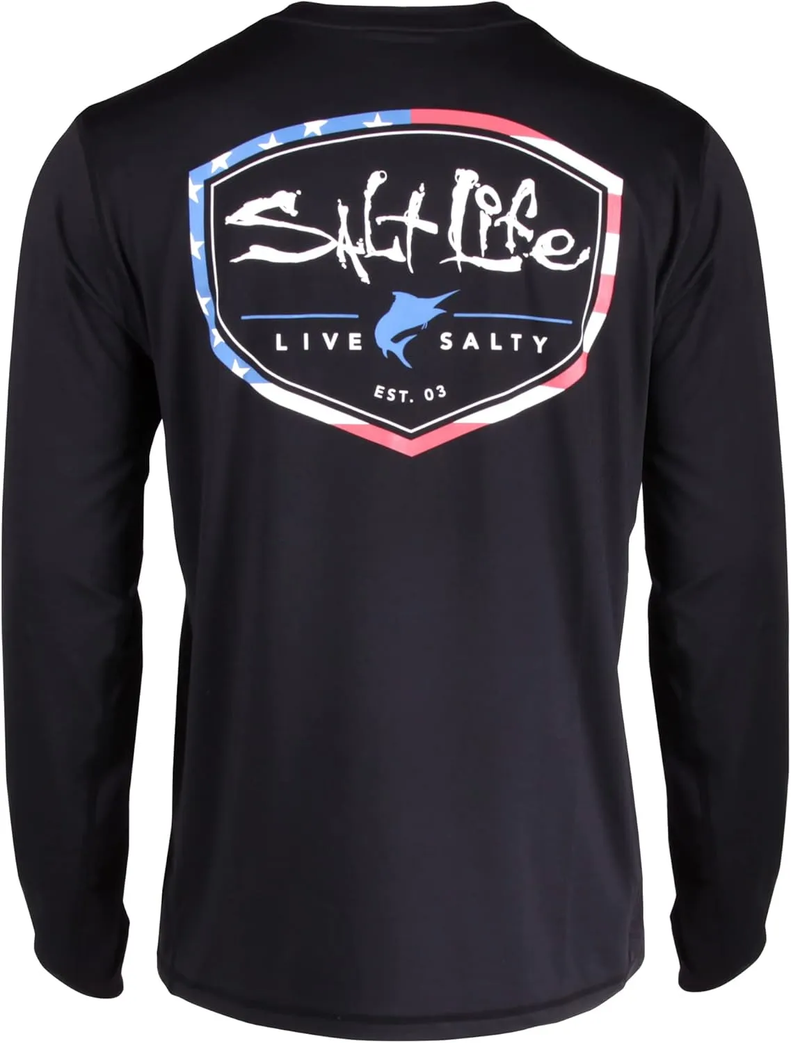 Salt Life Men's Stand Up Long Sleeve Lightweight Nanotex Performance Shirt
