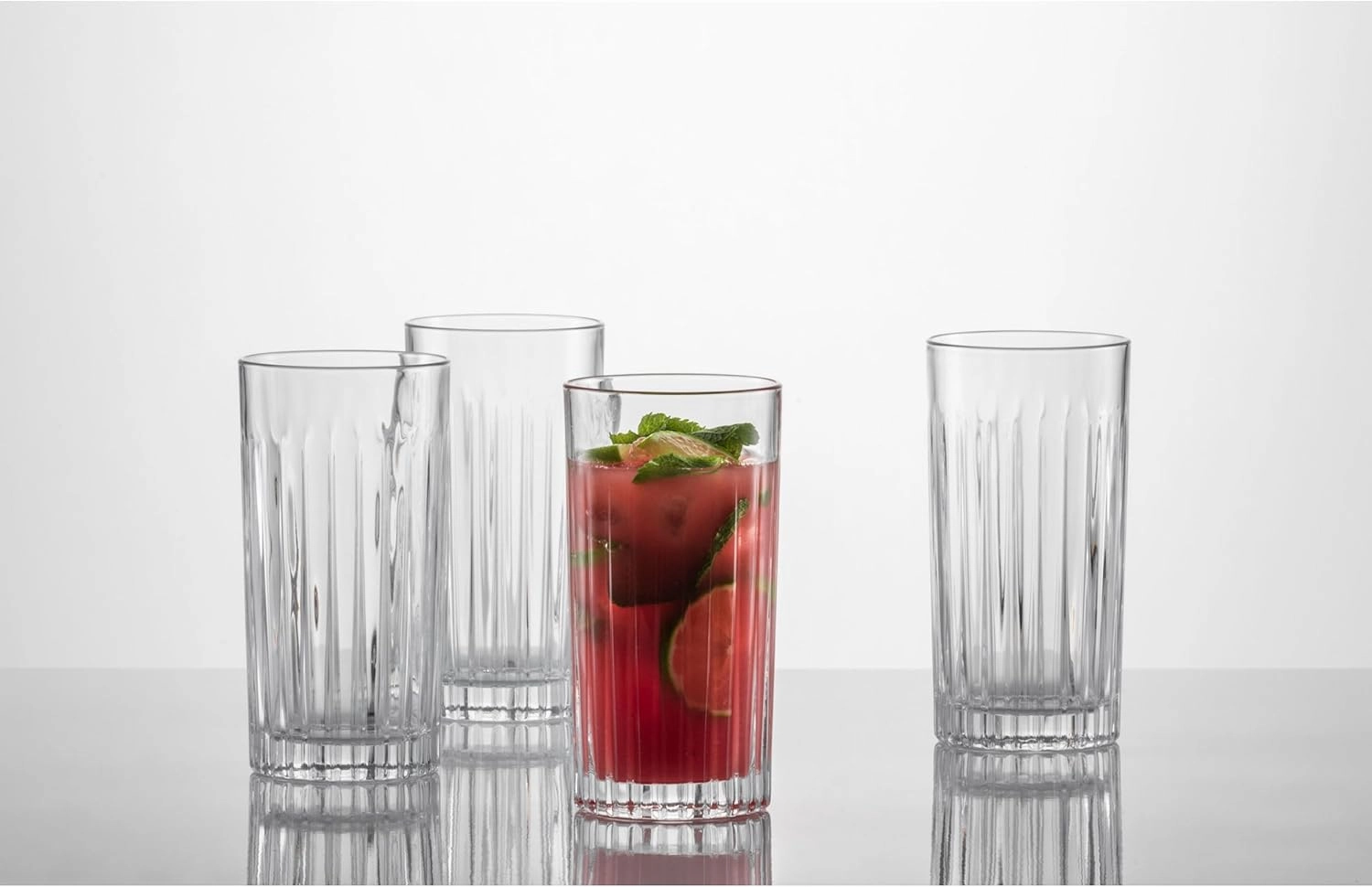 Schott Zwiesel Stage 4x440ml Tritan Crystal Highball Glasses - Long Drink Set, Dishwasher Safe