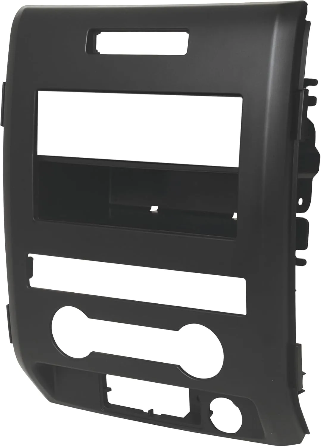 Scosche FD1438B Double DIN or Single DIN with Pocket Radio Installation Dash Kit Compatible with Select 2009-2012 Ford F-150 XL - Aftermarket Car Stereo Install Radio Bracket - See Fit Guide Image