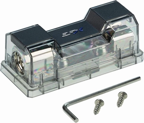 Scosche EFX Delta DUDB2 Ultimate Convertible Power/Ground Distribution Block - Car Audio Dual Mini ANL Fuse Block - One 0/4 Gauge In Dual 4/8 Gauge Out - 12 Volt Amp Splitter for Automotive and Marine