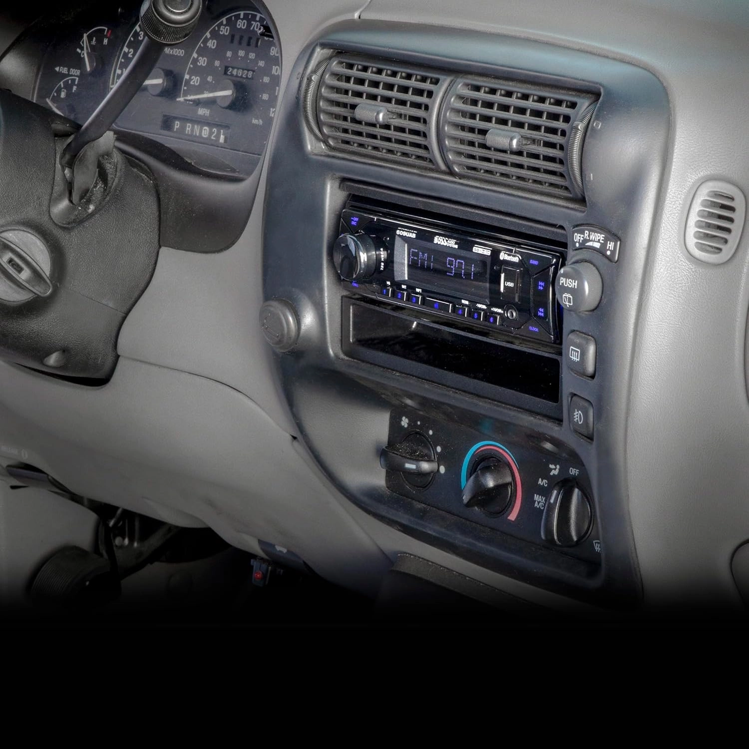 Scosche FD1327B Single DIN Dash Kit Compatible with Select 1995-11 Ford, Lincoln, Mazda and Mercury Vehicles - Car Stereo Install Kit - Single DIN Only - See Fit Guide in Images to Verify Your Vehicle