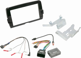 Scosche HD14UDDBN Double DIN Radio Install Dash Kit Compatible with Select 2014-23 Harley Davidson Motorcycles with Bat Wing Fairing - Complete Stereo Installation Interface Kit with Handlebar Control
