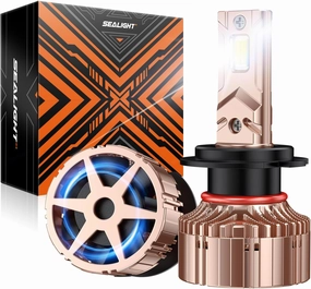 SEALIGHT High Power H7 Driving Bulbs, 900% Brighter 1:1 Design H7 Light Bulbs, 40000 Lumens, 6000K Daylight White, Plug and Play with CANBUS Ready, Pack of 2