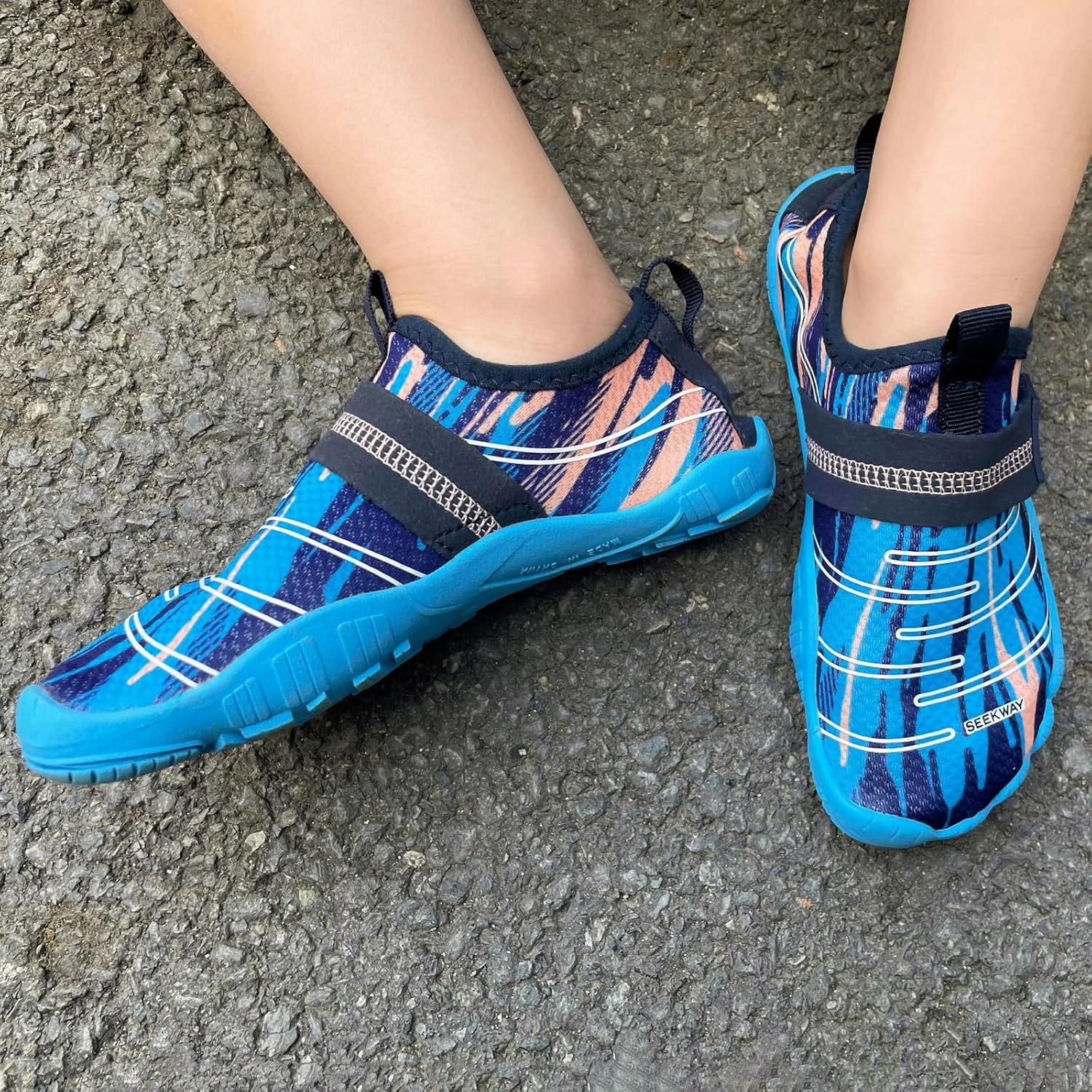 SEEKWAY Barefoot Water Shoes for Kids - Wide Toe Box and Quick-Dry Sand Shoes Toddler for Hiking Swim Beach Pool Kayak Sport Accessories, Camping Essentials Must-Haves for Boys Girls Sizes