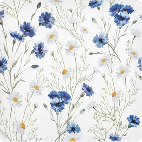 Self-Adhesive Magic Cloth Makeup Bag 21.7 Inch Protective Camera Lens Wrap Multifunctional Magic Storage Cloth Blue and White Daisy