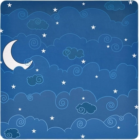 Self-Adhesive Magic Cloth Makeup Bag 21.7 Inch Protective Camera Lens Wrap Multifunctional Magic Storage Cloth Moon Cloud Dark Blue
