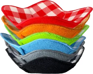 SHILA Bowl Huggers, Multicolor Set of 6, 8 oz Microwave Safe & Dishwasher Safe Silicone Bowl Cozies for Hot Pasta, Soup, Rice & Pasta Bowls