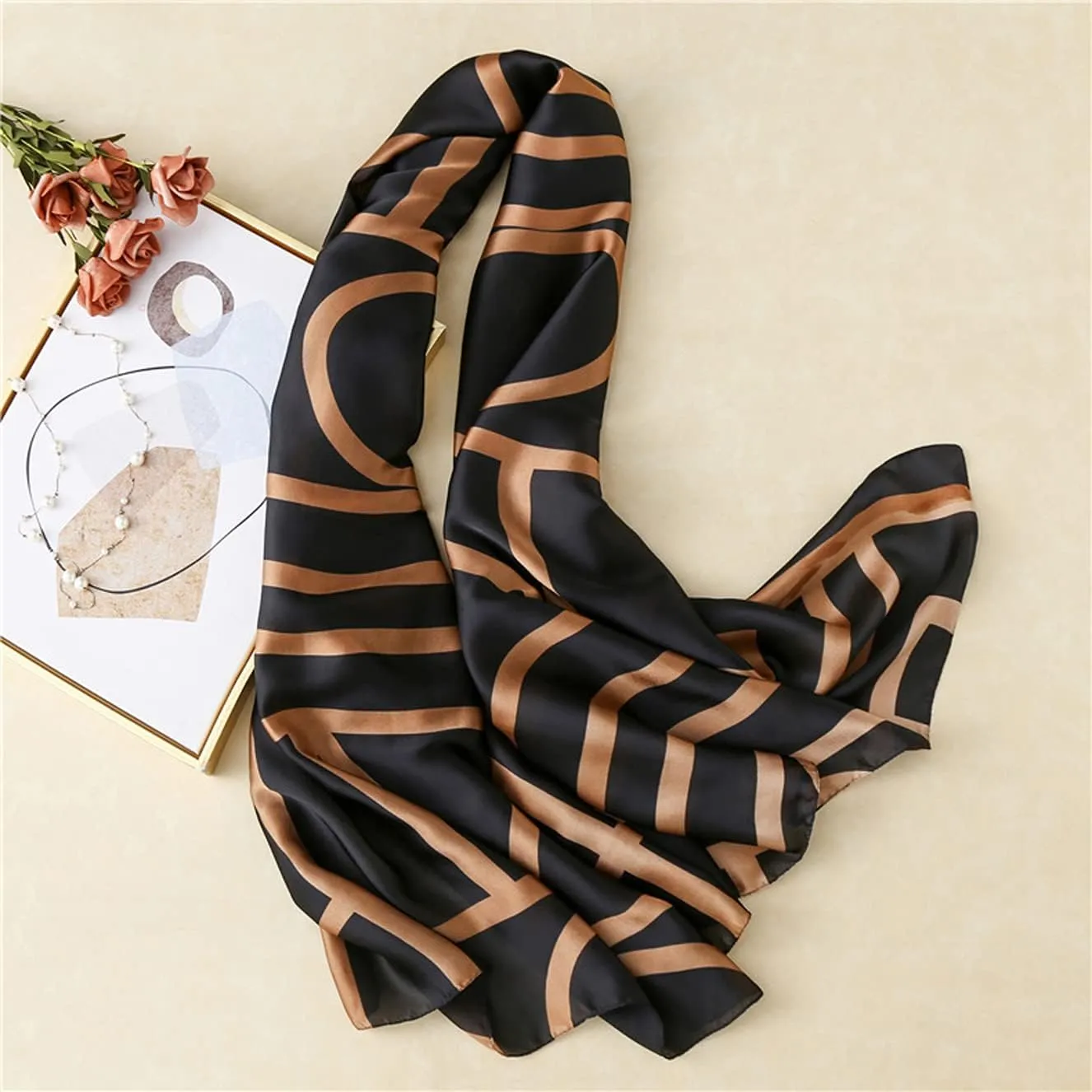 Silk Scarf Mulberry Silk Fashion Scarves Long Lightweight Shawl Wrap …