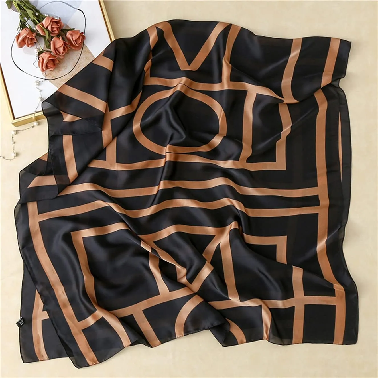 Silk Scarf Mulberry Silk Fashion Scarves Long Lightweight Shawl Wrap …