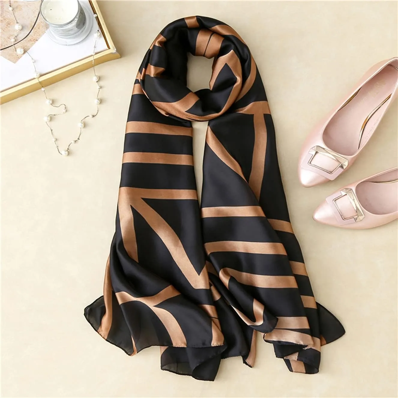 Silk Scarf Mulberry Silk Fashion Scarves Long Lightweight Shawl Wrap …