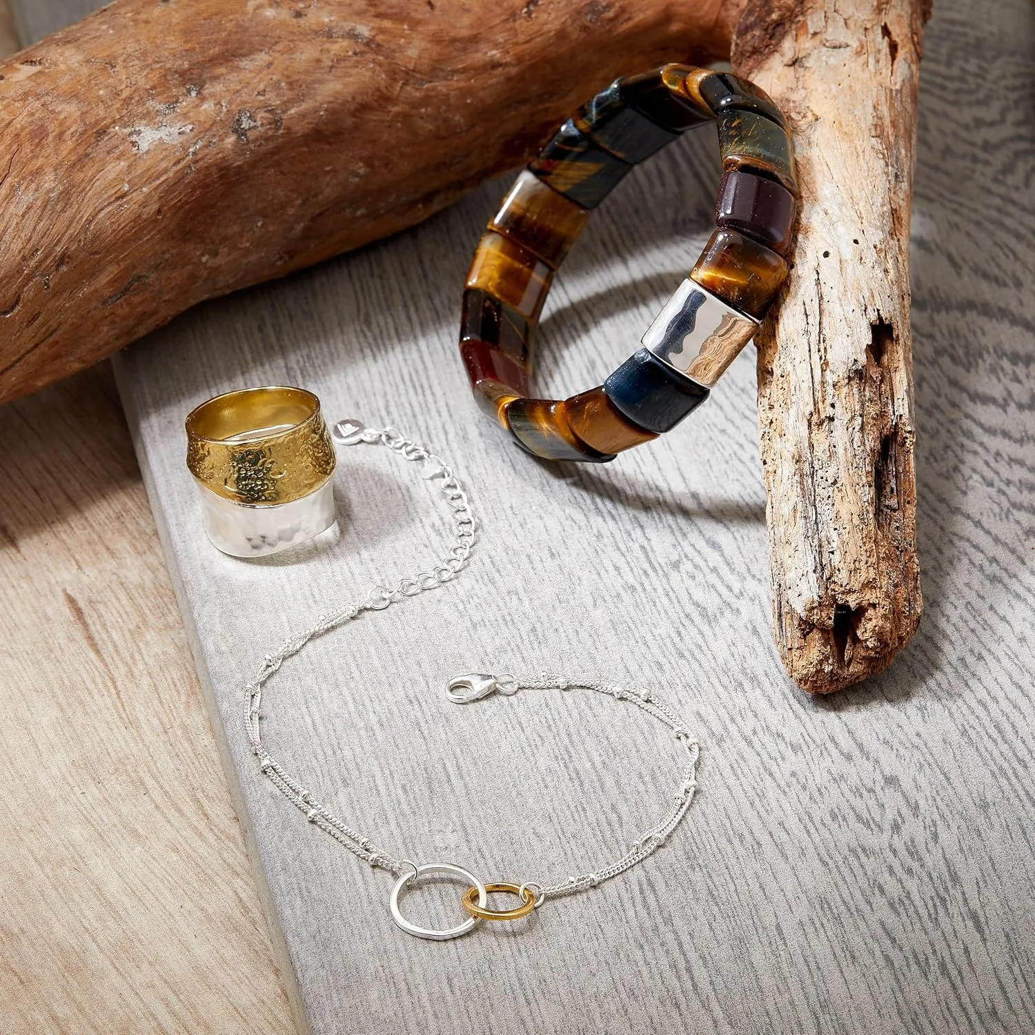 Silpada 'Rain or Shine' Textured Ring in Sterling Silver and Brass