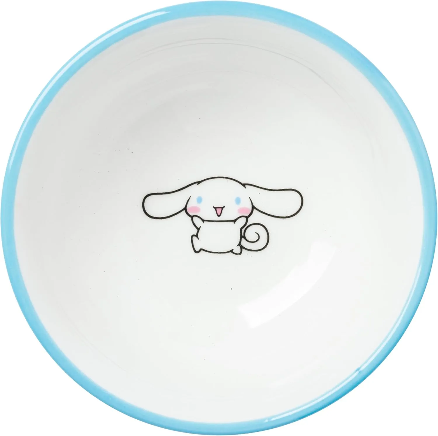 Silver Buffalo Sanrio Hello Kitty and Friends Cinnamoroll Polaroids Blue and White Stripes Ceramic Sushi Set with Dipping Sauce Dish and Matching Chopsticks