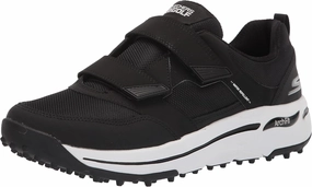 Skechers Women's Arch Fit Golf Shoe, Black/White 2 Strap, 8.5