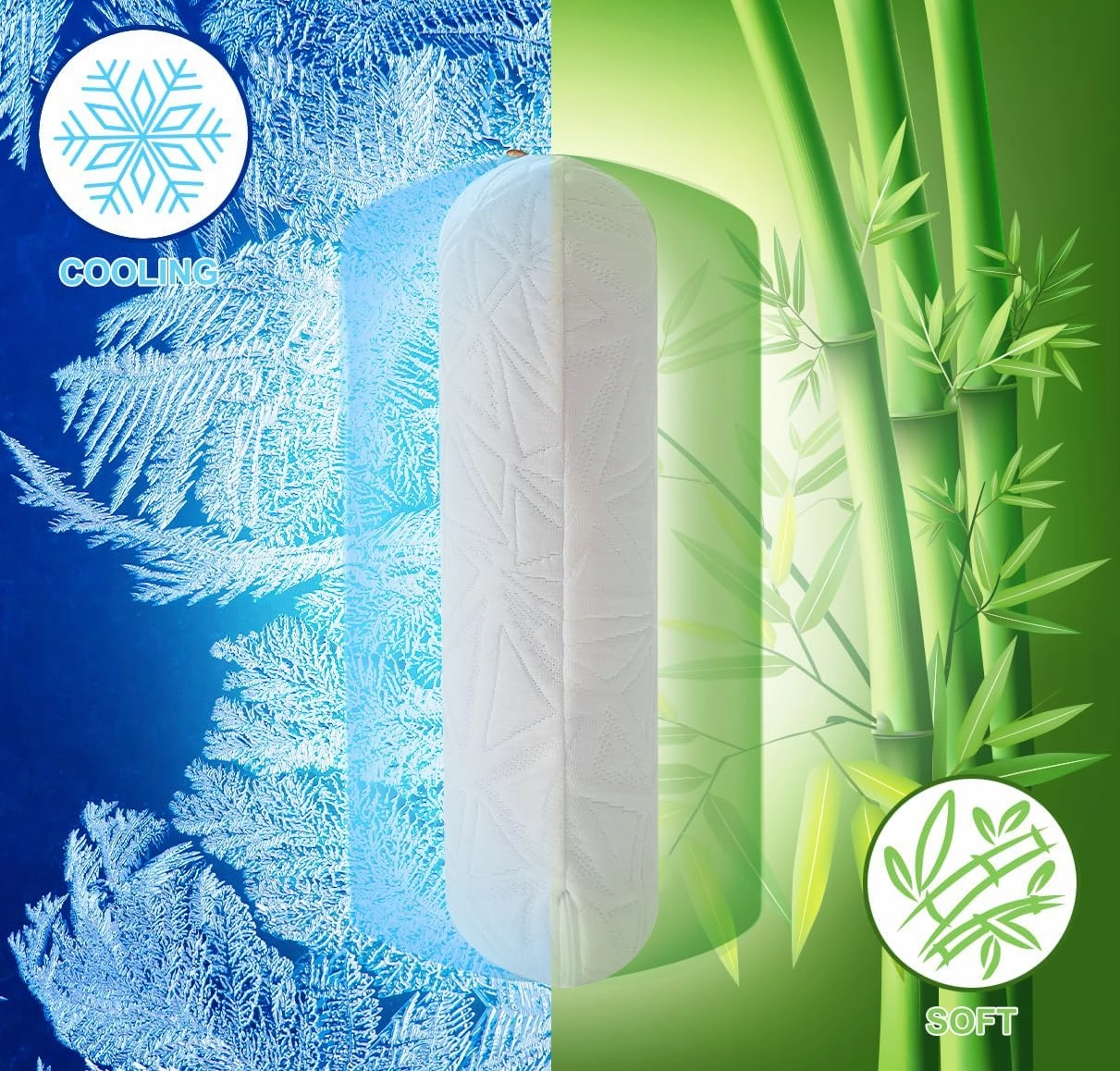 Small Cooling Gel Memory Foam Camping Pillow Travel - Contoured Support -Compressible Pillow Ideal for Backpacking, Camping, Travel, Car, Airplane,Office Nap