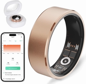 Smart Ring Health Fitness Tracker Women Men 8#(18.1mm)