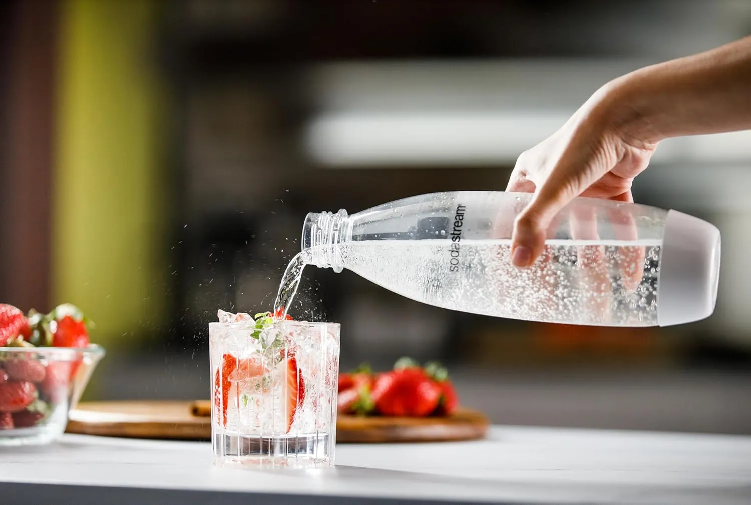 sodastream - Carbonating Bottles | Store even more fizzy drink favorites in your fridge | Dishwasher Safe | Slim Design: Fits in most car cup holders | 34 Fl Oz | Pack of 2 | White